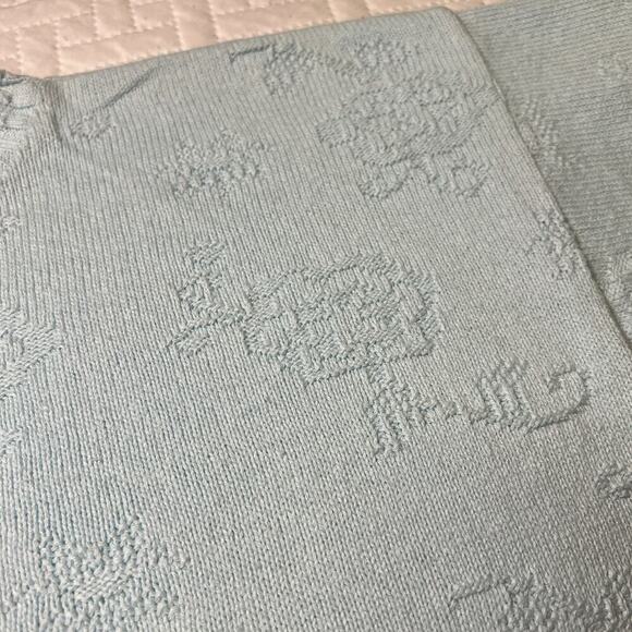 VTG 80s Fairy Kei NEW Short Sleeved Sweater USA Womens Floral sz PL Kawaii Blue - Picture 6 of 7